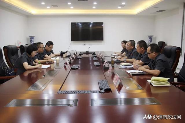 韩城法院孙向贤副院长一行到蒲城法院学习交流（图）