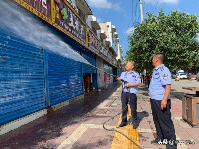 创建全国文明城市 韩城巡特警在行动