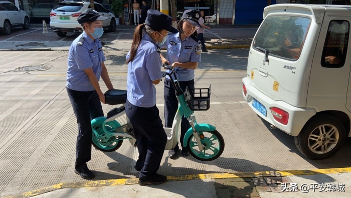 创建全国文明城市 韩城巡特警在行动