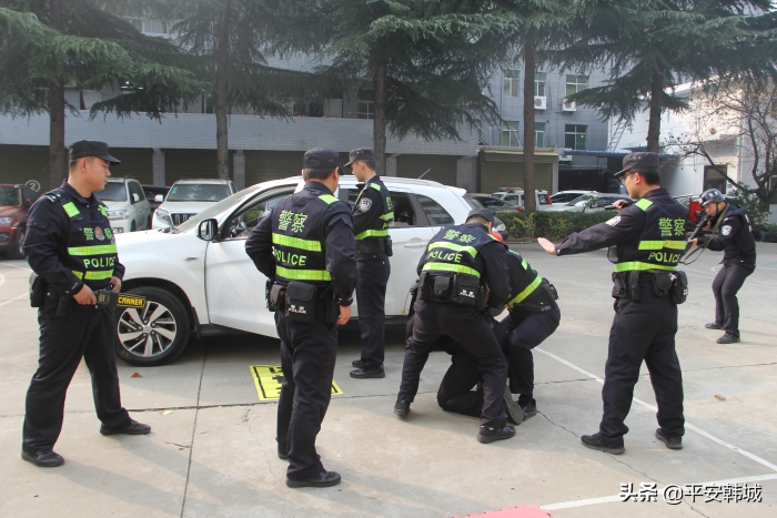 渭南市公安局警训处到韩城市公安局督导检查警务实战技能训练工作