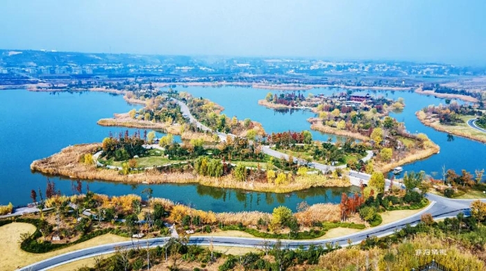 韩城：初冬的文史公园（图）