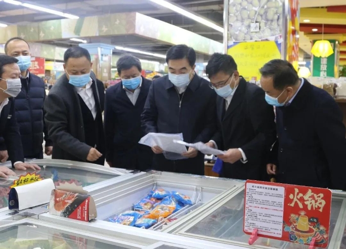 亢振峰带队检查韩城市冷链食品疫情防控工作（图）