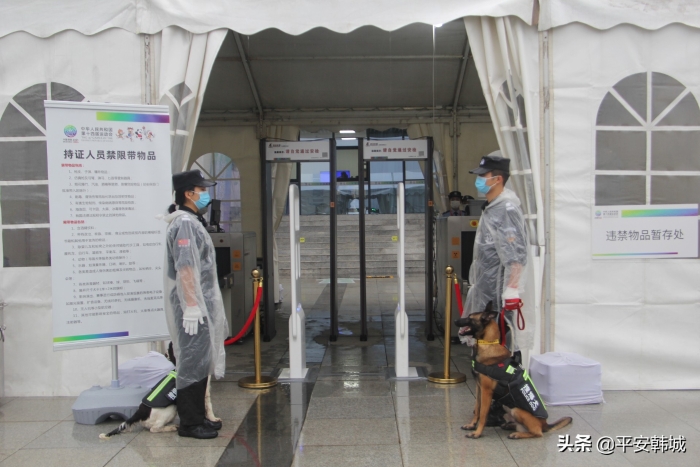 雨中彰显担当 韩城公安全力护航十四运会安保（图）