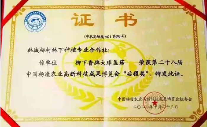 第28届杨凌农高会 韩城市两项农特产品获“后稷奖”（图）